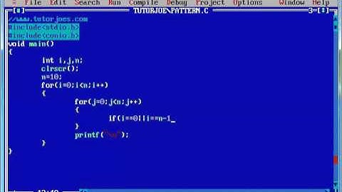 Print Square Outline Pattern  Pattern Using C Program In Tamil