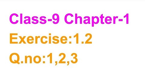 TN Class-9 Maths Chapter-1 EX:1.2 Q.no: 1,2,3