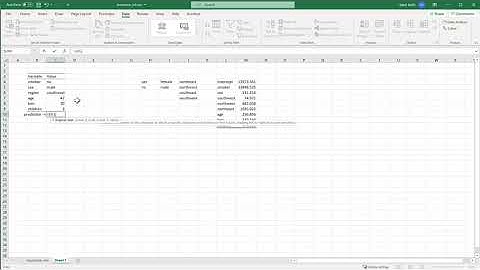 Excel: prediction calculator from MLR OLS results