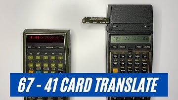 HP 67 and HP 41C Card Readers and Program Translation Using Calendar Functions from Standards Pac