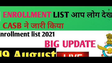 Airforce X and Y Group Enrollment list 2021|IAF Results