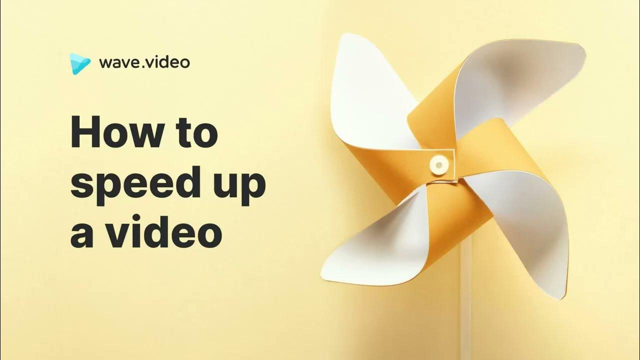 How To Speed Up Video In Wave Video YouTube