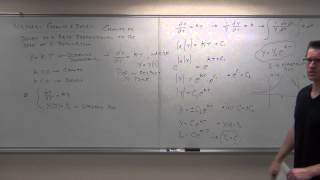 Calculus 2 Lecture 8.1: Solving First Order Differential Equations By Separation of Variables