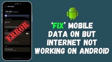 How To Fix Mobile Data On But Internet Not Working On Android | Mobile Data Not Working On Android