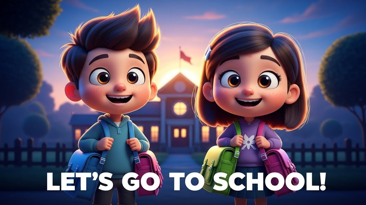 Let’s Go to School 🚌🎒 | Fun Kids School Poem | Learning Cartoon for Children