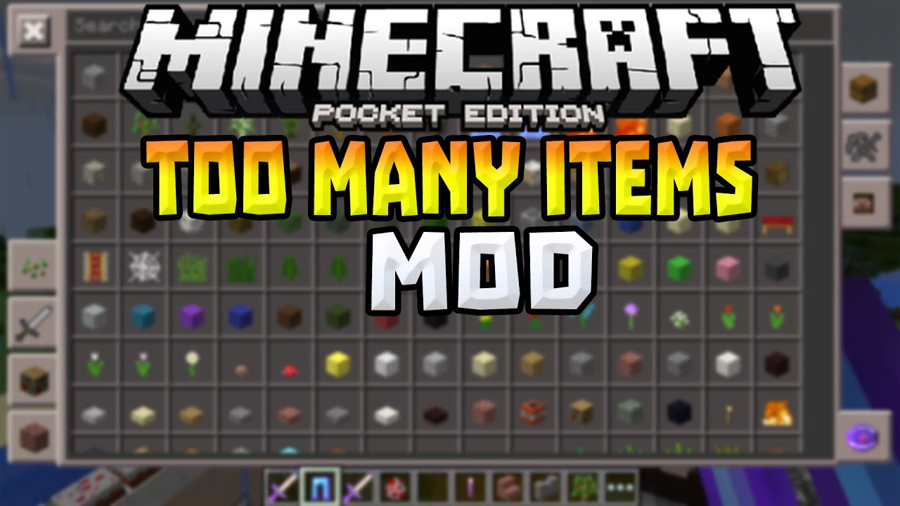 Too Many Items In 0121 Best Too Many Items Mod Minecraft Pe