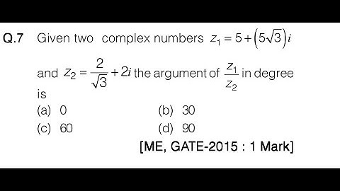 Arg (z1/z2) | Complex Numbers | Complex Variables