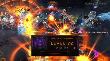 57 Second Greater Rift 90 | Diablo 3 | Season 25 Inna Monk