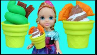 Elsa Ice Cream Play dohToys For Kids Frozen Kinder Eggs