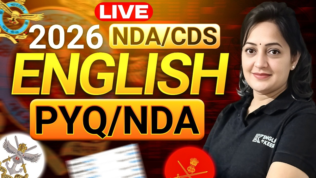 NDA English PYQ 2021 Paper (I) Live | Previous Year Questions Practice ...