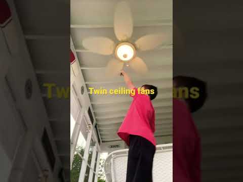 Twin ceiling fans