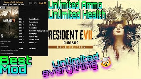 How to hack ammo,  items and health in resident evil 7 pc|| hack ammo in resident evil 7||
