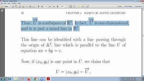 Affine subspace and Examples