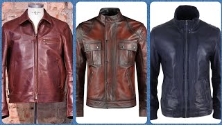 Men's high quality authentic sheepskin leather jacket 100% rider quilted zipper