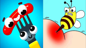 Fork N Sausage vs Help Me Tricky Story - Satisfying ASMR Gameplay All Levels