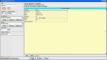 Main Task Selection Screen - Scan New Vehicle - EASE PC Scan Tool