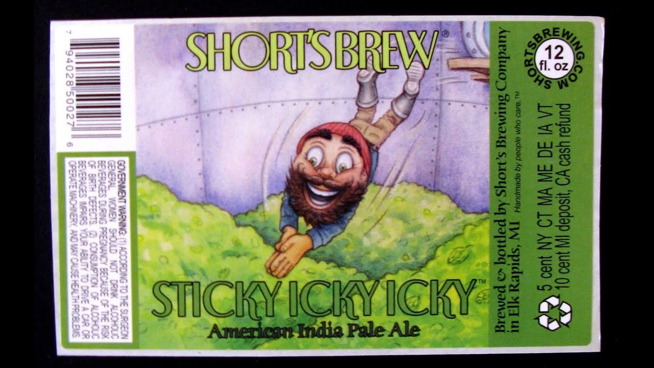 Day 74 Beer Review: Sticky Icky Icky, Short’s Brewing Company (IPA - No Sticks, No Stems, No Seeds)