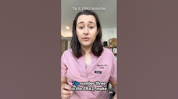 Tip 3 for Dual Applying to Residency: ERAS Activities  #residency #medstudent #medicalschool