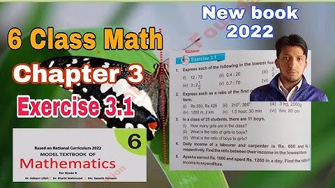 Class 6 Math Chapter 3 Exercise 3.1 | ratio rate and percentage | math class 6 ex 3.1 ilmi darasgah