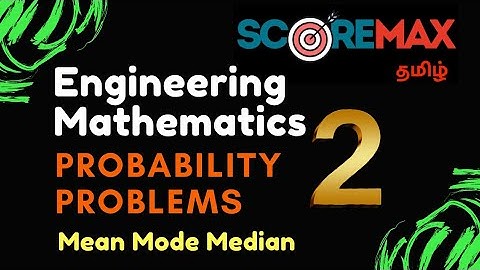 Q&A | Probability & Statistics | Engineering Mathematics | TRB POLYTECHNIC | TNEB | 2020 | Scoremax