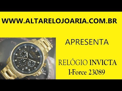 Relógio InvictaI Force Cronógrafo Plaque Ouro 23089