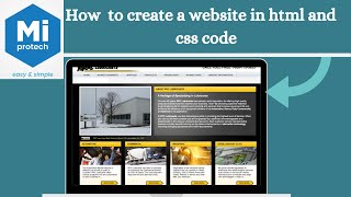 how to create a website in html and css code | Static Page | Front Page