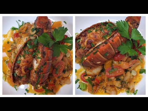 How To Make Calabaza Pumpkin & Canellini Bean Ragu With Seared Lobster & Shrimp