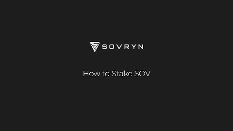 How to Stake SOV