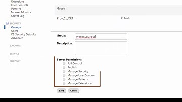 How to define groups, users and permits on the server and its KBs