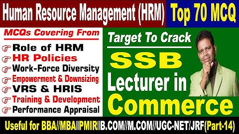 Top 70 MCQ on Human Resource Management #hrmmcq | OSSB/OPSC Commerce | HRM MCQs Question & Answer