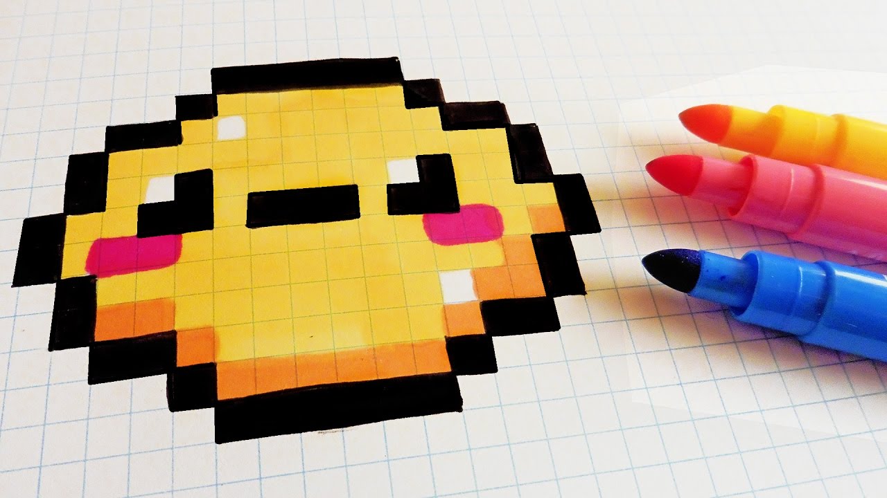 Handmade Pixel Art - How To Draw Kawaii Lemon #pixelart - YouTube