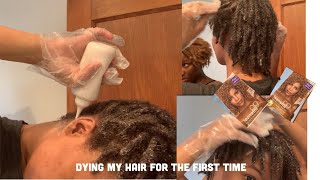 DYING MY STARTER LOCS ! QUARANTINE BOREDOM 😩