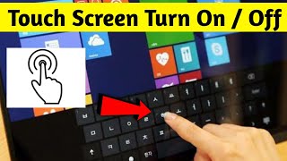 How To Disable and  Enable Touchscreen in windows 10 Very Easy Dell Laptop
