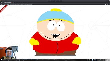 Cartman animated in real-time using my face expressions in the web browser