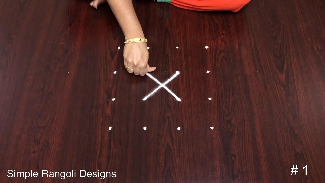 Beautiful Muggulu With 4 Dots