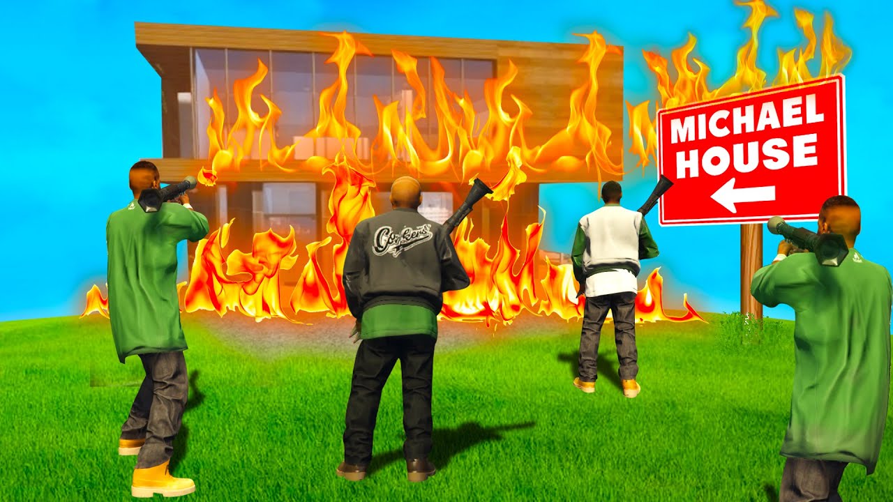 What Happens If FAMILIES BLOW UP Michael's House in GTA 5? YouTube