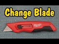 How to Change the Blade on a Milwaukee Utility Knife (Side Sliding Switch Out & Store Inside)