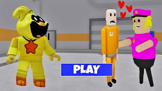 SECRET UPDATE - PRISONER FALL IN LOVE WITH POLICE GIRL? SCARY OBBY ROBLOX #roblox #obby