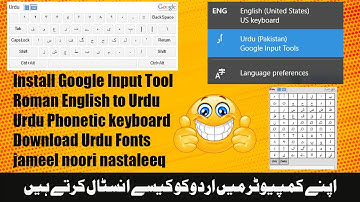 How to Install Urdu Keyboard in Windows | Download Urdu Fonts | Google input tools