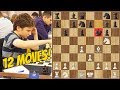 12 Year Old FM Beats a GM in 12 Moves!