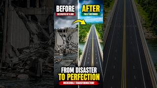 This Bridge Was DESTROYED by a Flood... We Fixed It!  #shorts #timelapse #beforeandafter