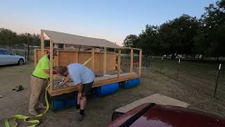 Pontoon duck blind build