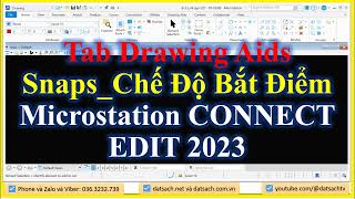 Bài VIII 36 Tab Drawing Aids Nhóm Snaps Chế Độ Bắt Điểm Trong Bentley MicroStation 2023 CONNECT Edit