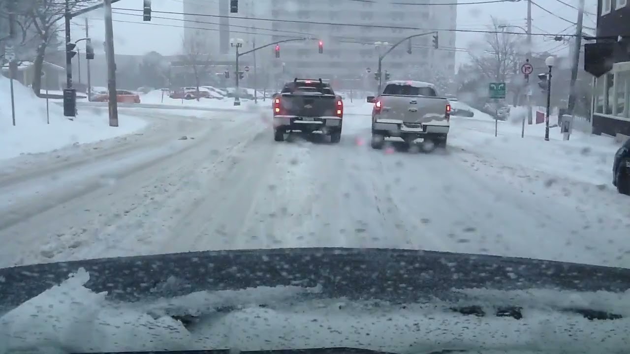 Around St. John's during a snow storm . March 24. 2014.