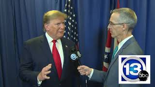 Interview Lee Conklin of WTVG 13abc News Interviews Donald Trump in Toledo - January 9 2020