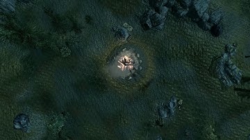 D&D Battle Map. Campsite & Bonfire. No grid