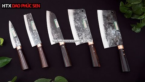 DAO PHÚC SEN,BỘ DAO CB01 CÁN GỖ MUN KHÂU ĐỒNG ĐỎ_HÀNG CHUẨN CỦA HTX DAO PHÚC SEN