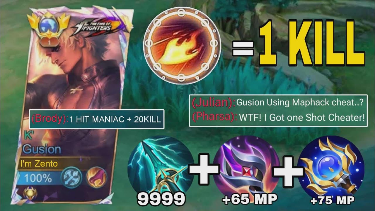 GLOBAL GUSION WTF ONE HIT BUILD! 200% DAMAGE HACK?😱 (MUST TRY) | GUSION BUILD AND EMBLEM 2025 | MLBB