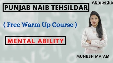 NAIB TEHSILDAR COURSE | Mental Ability  - 6 | By Munesh Ma