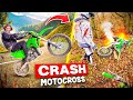 Mon frre se crash en wheeling en motocross